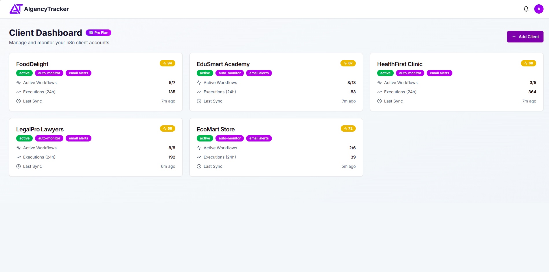 Client Management Dashboard